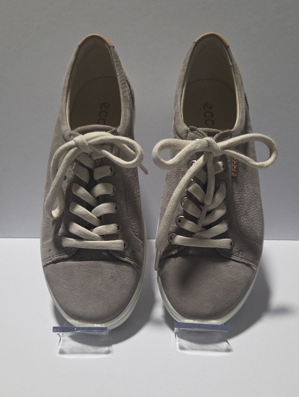ECCO Women's Taupe Suede Lace-Up Sneakers Size 7